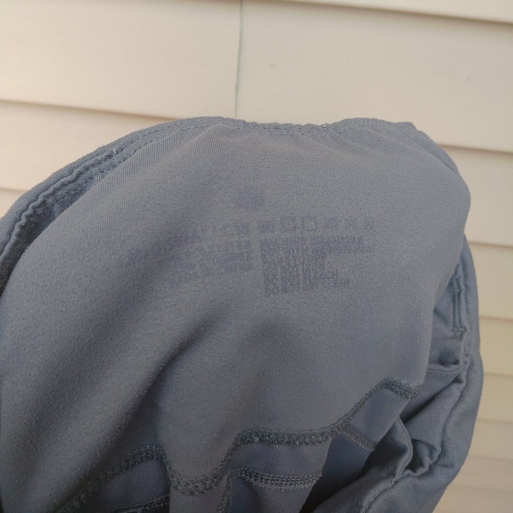 Gray Performance Leggings Side Pockets Solid Gym Fitness Yoga - Picture 7 of 8